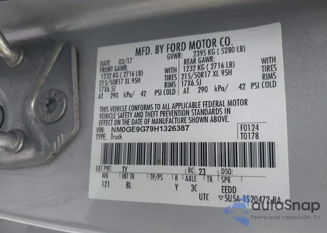 2017 Ford Transit Connect Titanium из США, поврежденный, VIN NM0GE9G79H1326387